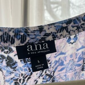 a.n.a Blue and White Dress